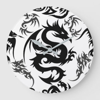 Dragons outline pattern 05.b.DOLP01 Stor Klocka