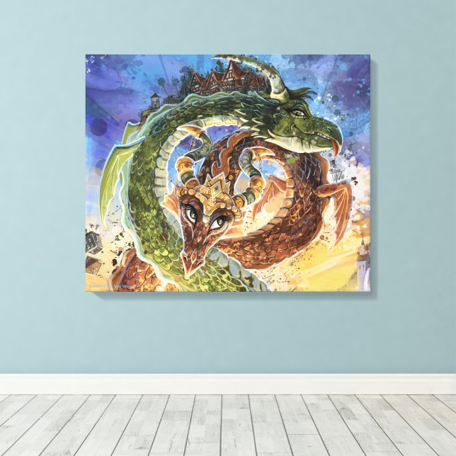 Dragons Rising Art Canvastryck (Insitu (trägolv))