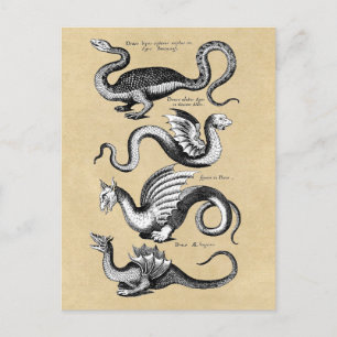 Dragons Sepias historia Vykort
