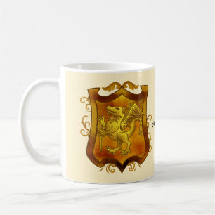Dragons Shield Family Crest Surname mugg