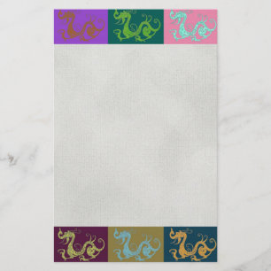 Dragons Stationery Brevpapper