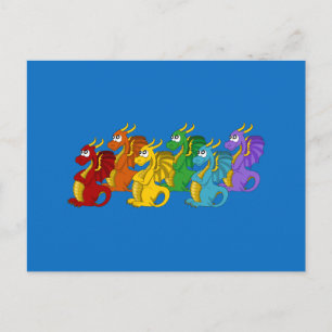 Dragons-tecknad Vykort