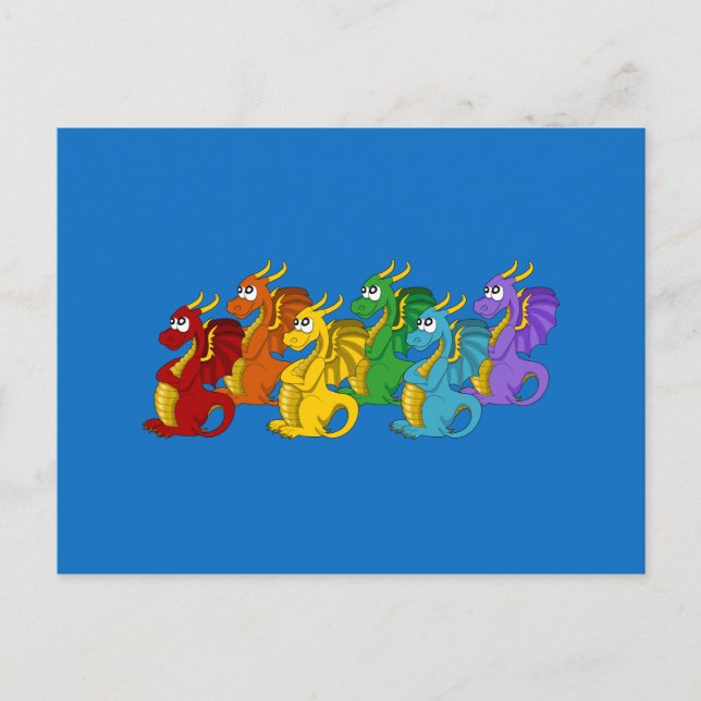 Dragons-tecknad Vykort (Framsida)