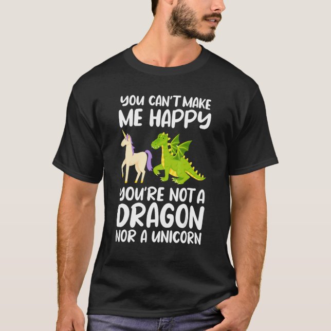 Dragons & Unicorns är den bästa fienden Mythical T Shirt (Framsida)