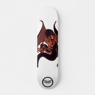 Dragons utandningsluftskinn illustration av mörke mini skateboard bräda 18,5 cm