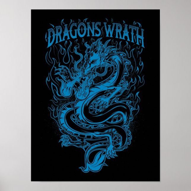 Dragons Wrath Blue Poster (Framsidan)