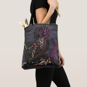 Dragonslayer Art Tote Bag Tygkasse