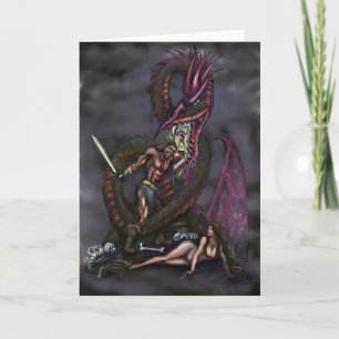 Dragonslayer Fantasy Art Card Kort