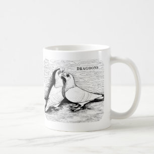Dragoon Pigeons White Pair Kaffemugg