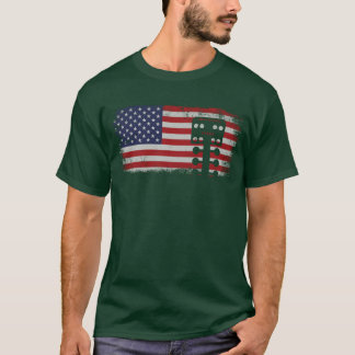 Dragracing tävlingsbil amerikansk flagga rolig t shirt