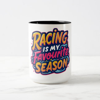 Dragracing tävlingsbil Dragracing är min favorit Två-Tonad Mugg