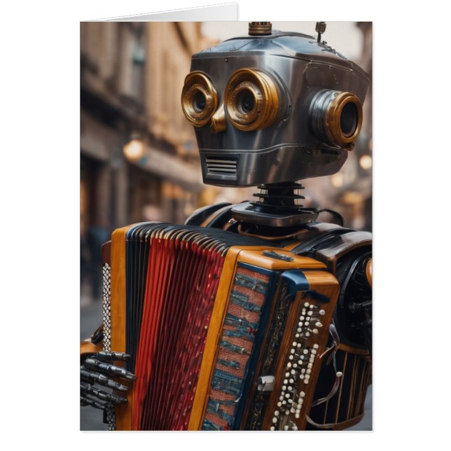 dragspel astronaut hälsningskort (Framsidan)