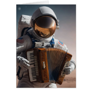 dragspel astronaut hälsningskort