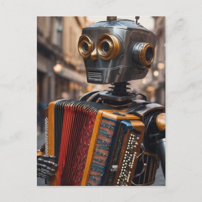 dragspel astronaut vykort (Framsida)