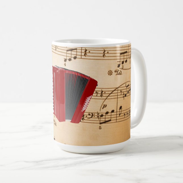 Dragspel Musik, populär design, Kaffemugg (Framsida höger)
