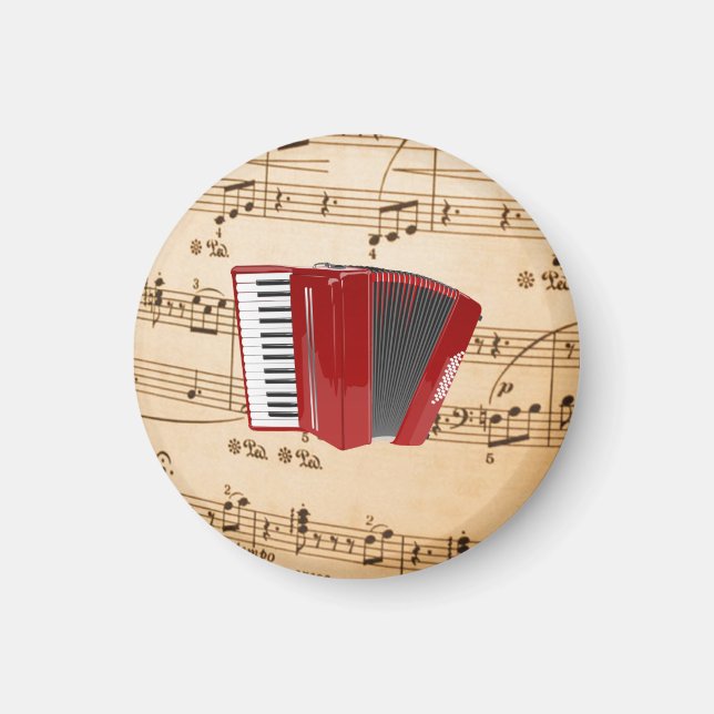 Dragspel Musik, populär design, Magnet (Framsidan)