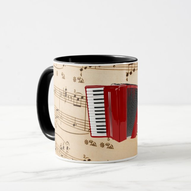 Dragspel Musik, populär design, Mugg (Framsida vänster)