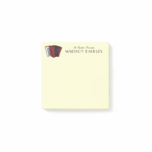 Dragspel Musiker Band Lärare Post-it Notes