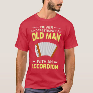 Dragspel Polka Musik Musiker Pappa Farfar Fäder T Shirt