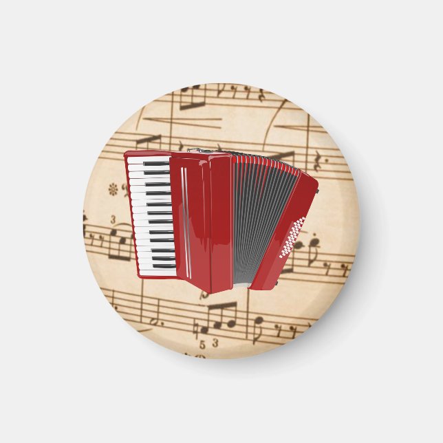 Dragspel: Red Accordion  Magnet (Framsidan)