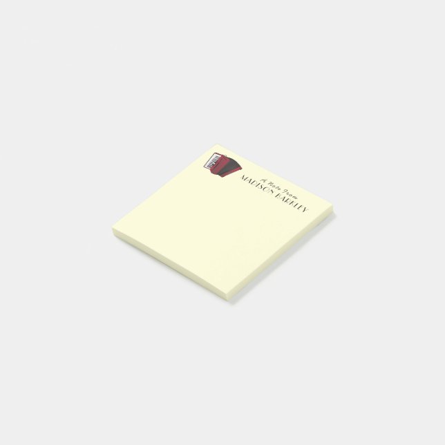 Dragspelare Musiklärare Post-it-lappar Post-it Block (Vinklad)