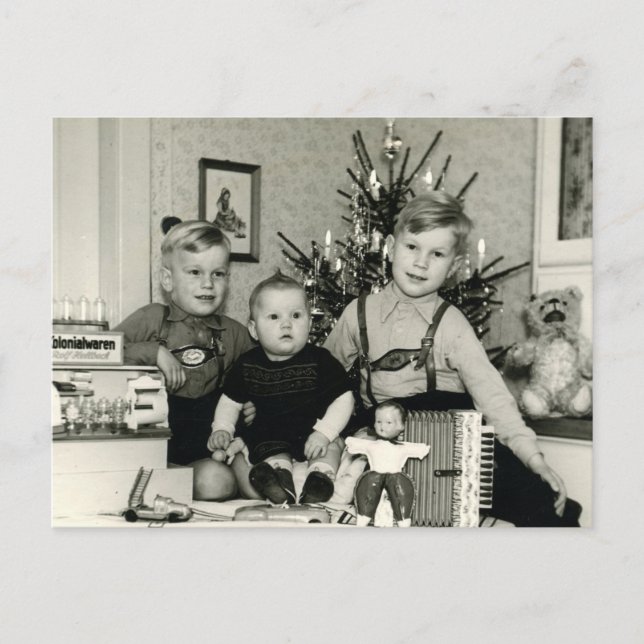 Dragspelsskräck! Julen 1953. Vykort (Framsida)