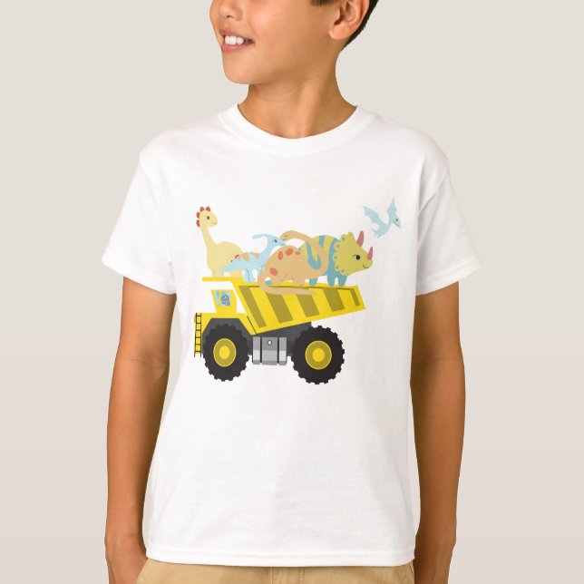 Dragtraktor Back to school för roligt T Shirt (Framsida)