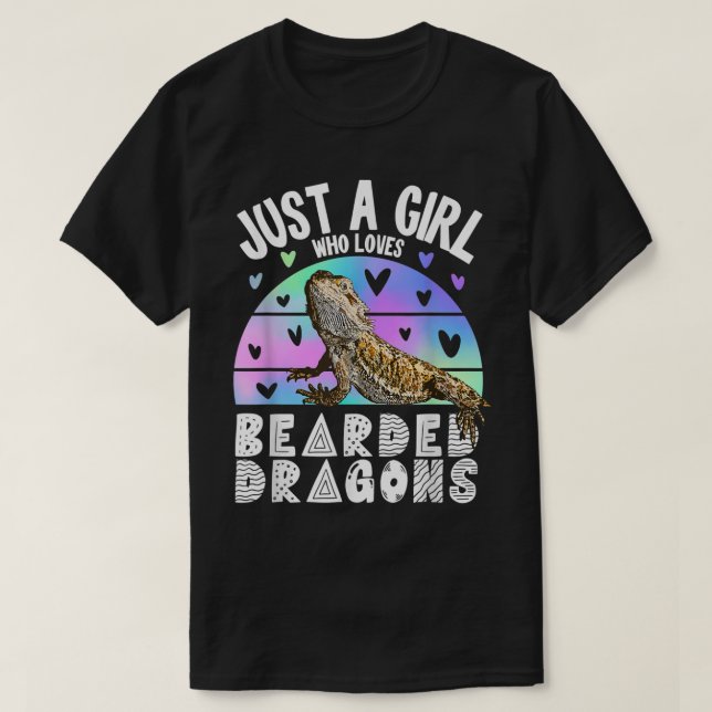 Dragtröja, bara en flicka som Kärlek Beard T Shirt (Design framsida)