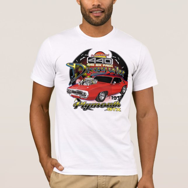 Dragula Plymouth GTX stil 1971! T Shirt (Framsida)