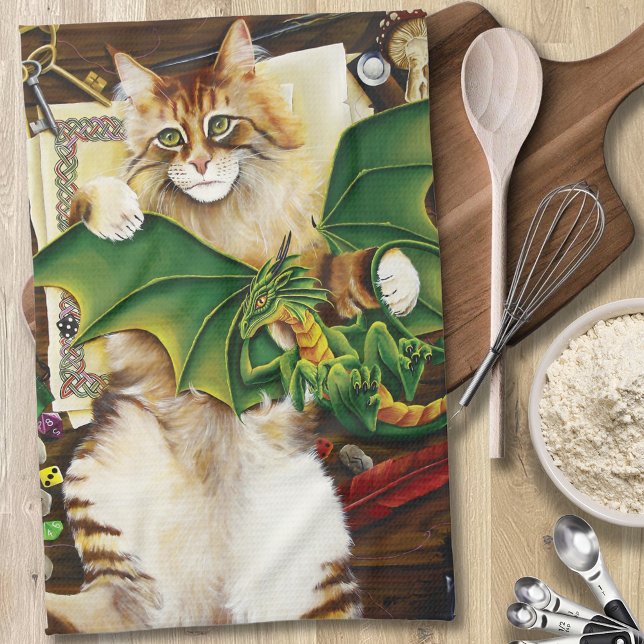 Dragvagnskat för bord Top-spel Kökshandduk (Skapare uppladdad)