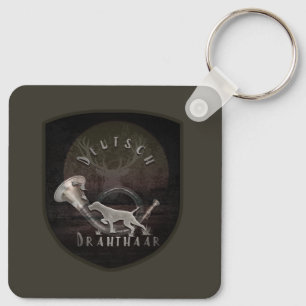 Drahthaar T-Shirt-Truckerkeps Nyckelring