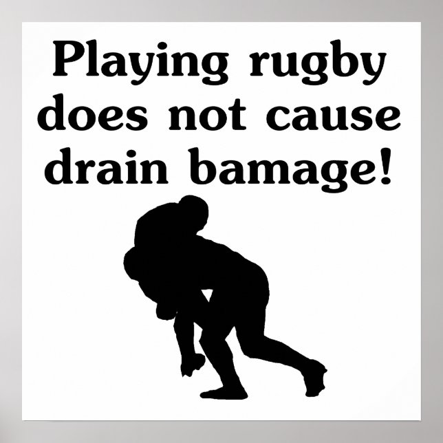Drain Bamage Rugby Poster (Framsidan)