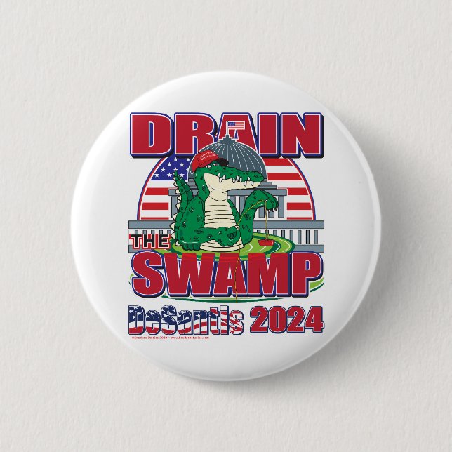 Drain-the-Swamp-DeSantis-2024 Knapp (Framsida)