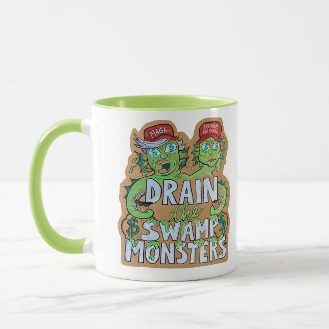 Drain the Swamp Monsters Mug Mugg (Vänster)