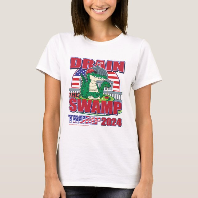 Drain-the-Swamp-Trump-2024 T Shirt (Framsida)