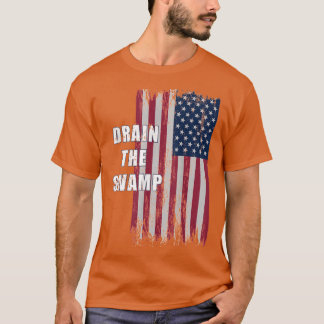 Drainhe träsk President Donaldrump Distressed Flag T Shirt