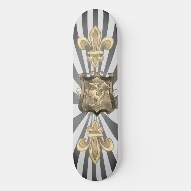 Drak Questsköld anpassat namn  Mini Skateboard Bräda 18,5 Cm (Framsida)