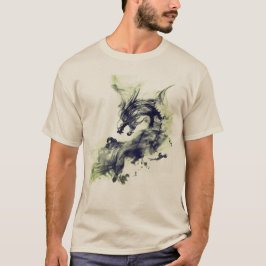 Drak Småk Grön Eld T Shirt