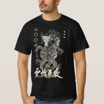 Drak Streetwear Grafisk T-Shirt | Japansk Stil