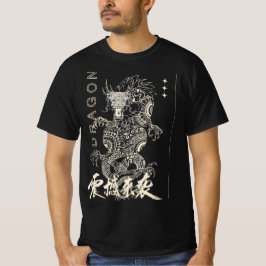 Drak Streetwear Grafisk T-Shirt | Japansk Stil