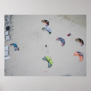 Drakar från kicken (kitesurfkiteboarden som poster