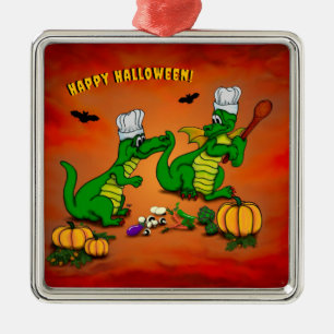 Drakar - Glad Halloween! Idag ska jag laga mat Julgransprydnad Metall