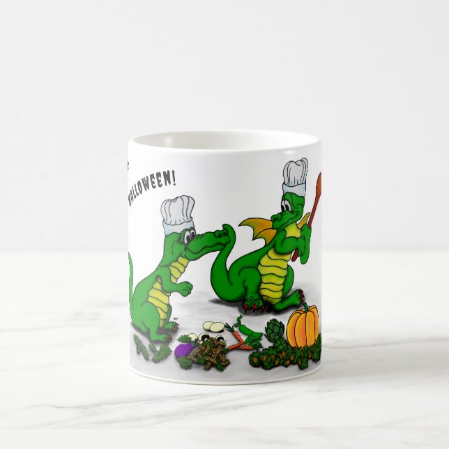 Drakar - Glad Halloween! Idag ska jag laga mat Magisk Mugg (Center)