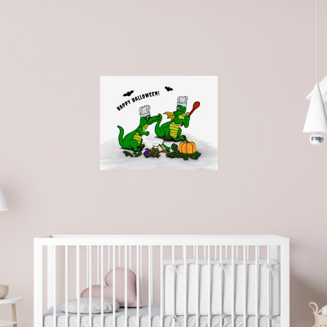 Drakar - Glad Halloween! Idag ska jag laga mat Poster (Barnkammare 2)