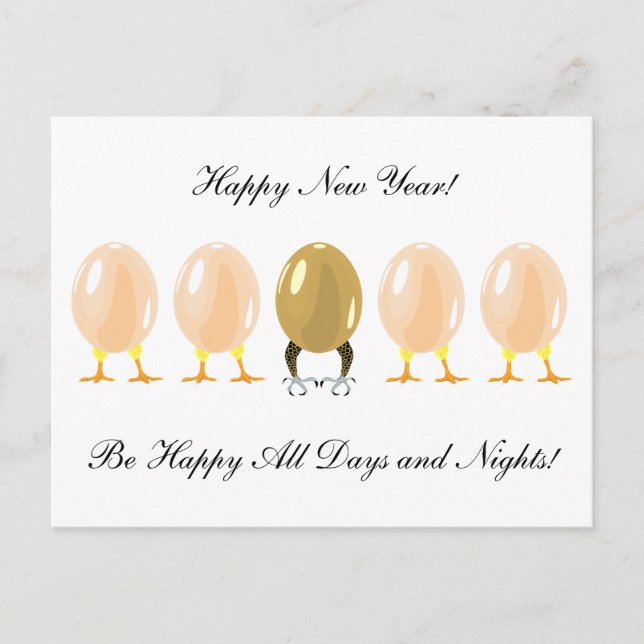 drakar och höns Anpassat vykort (Framsida)