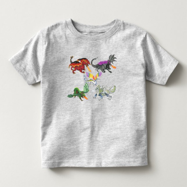 drakar på en T-shirt (Framsida)