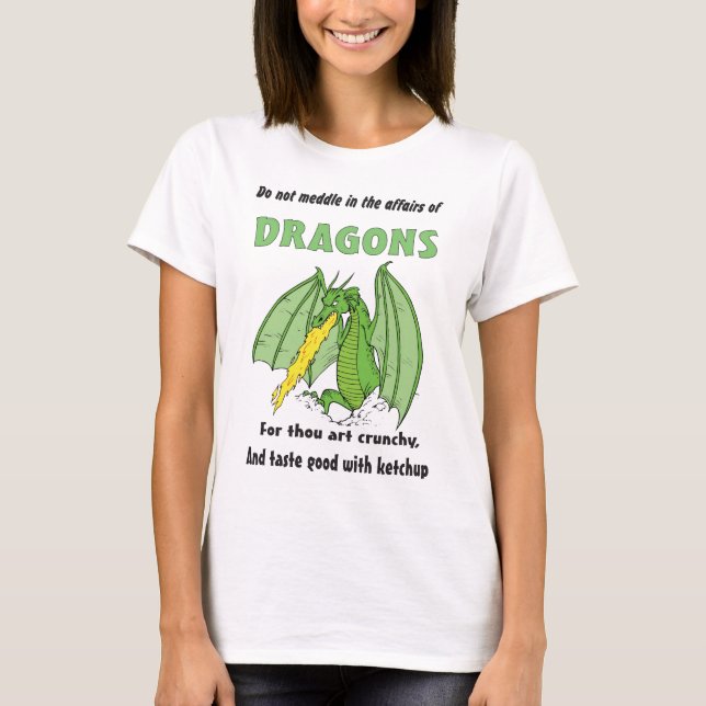 Drakar rota i inte i deras angelägenheter t shirt (Framsida)