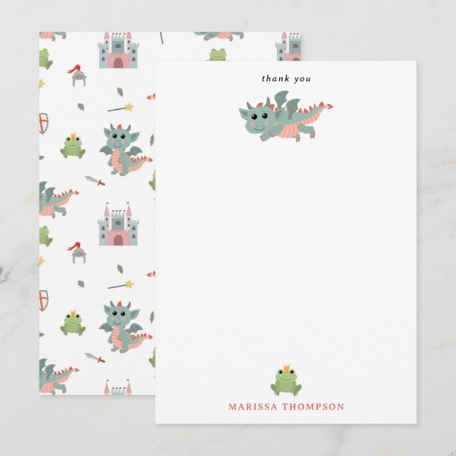 Drakarnas Riddares Sagolika Medeltida Slott Tack Kort (Fram/baksida)