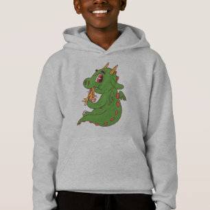 Drakbarn som äter en god bit pizza-design t shirt
