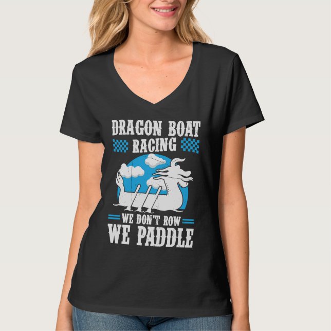Drakbåtsracing För Drakbåtsroddare Trummis T Shirt (Framsida)